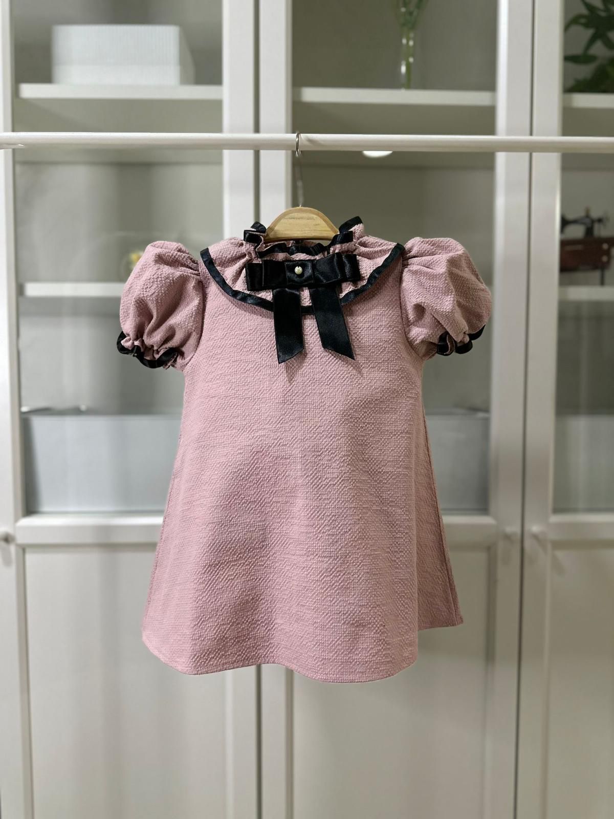 Atelier Des Reves Dusty Rose Tweed Dress