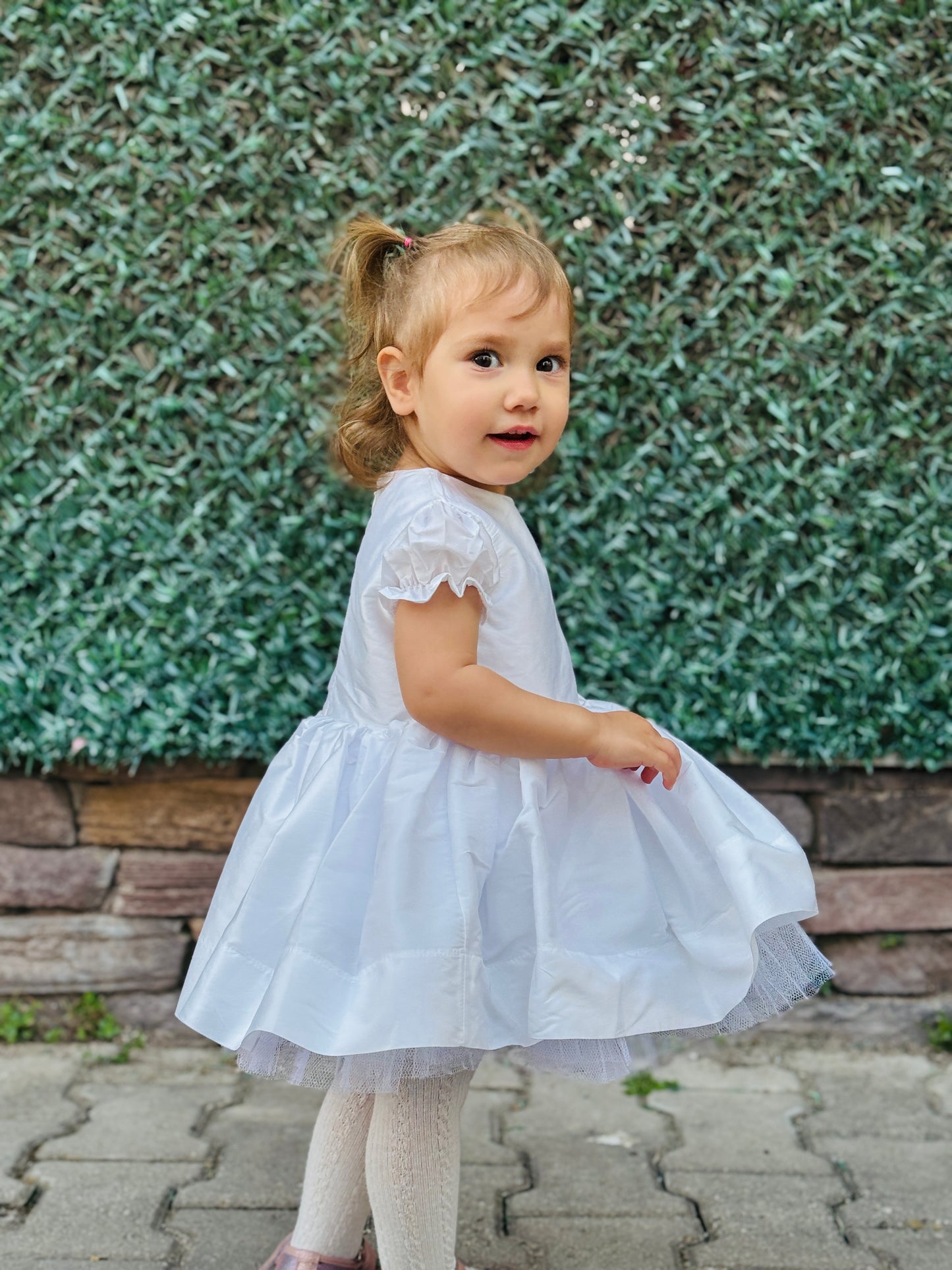 Atelier Des Reves White Tafeta Dress