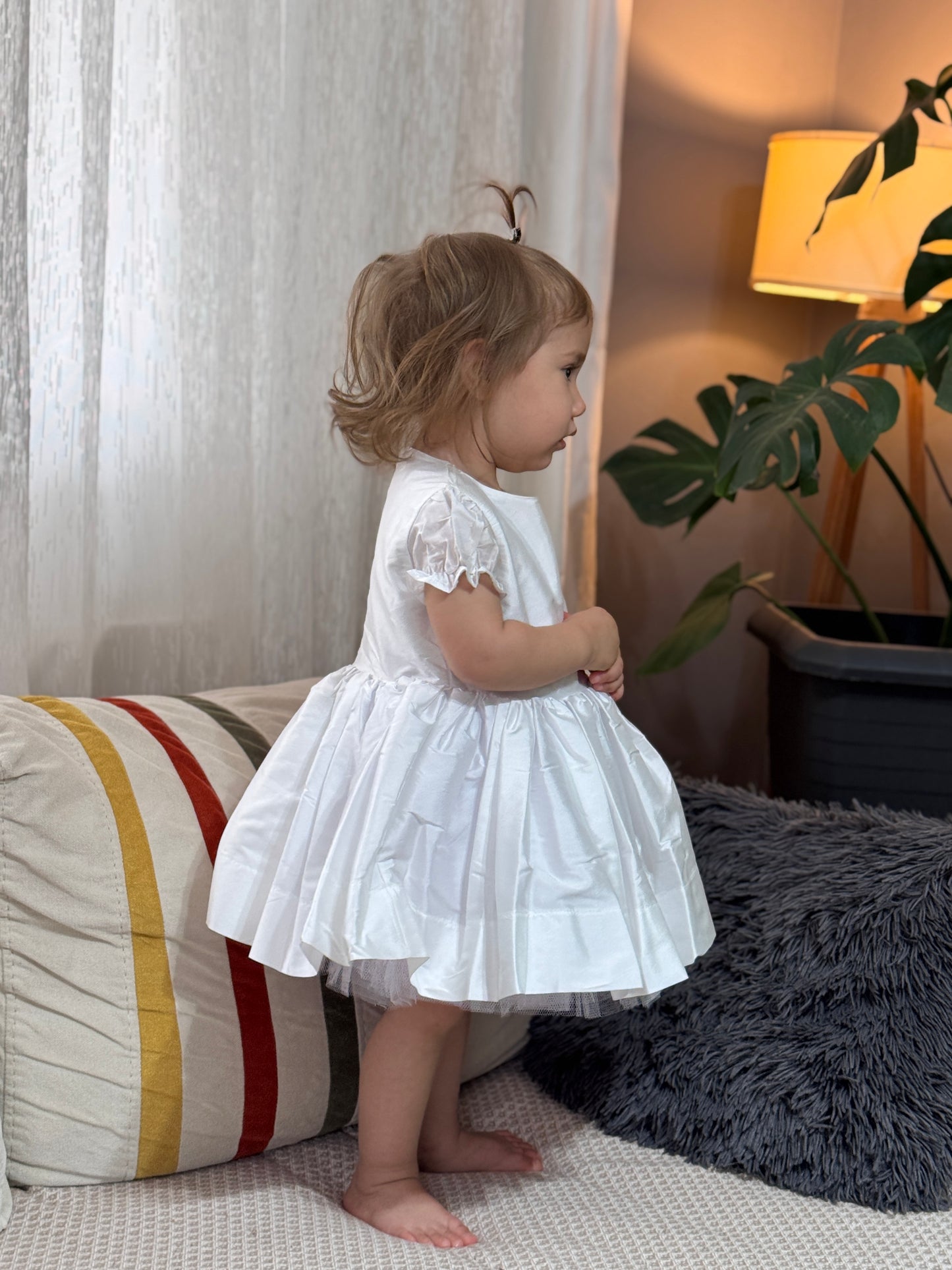 Atelier Des Reves White Tafeta Dress