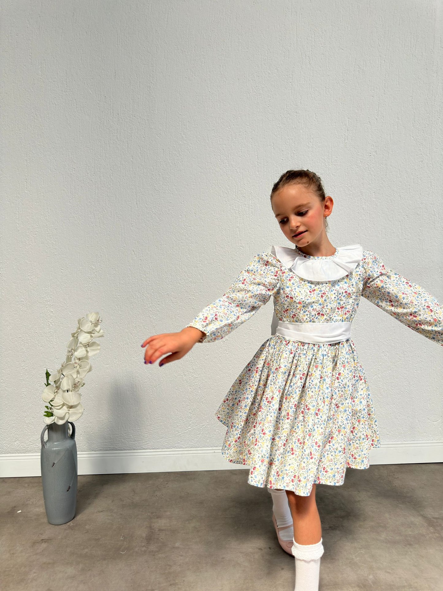 Atelier Des Reves Ruffle Collar Belted Dress