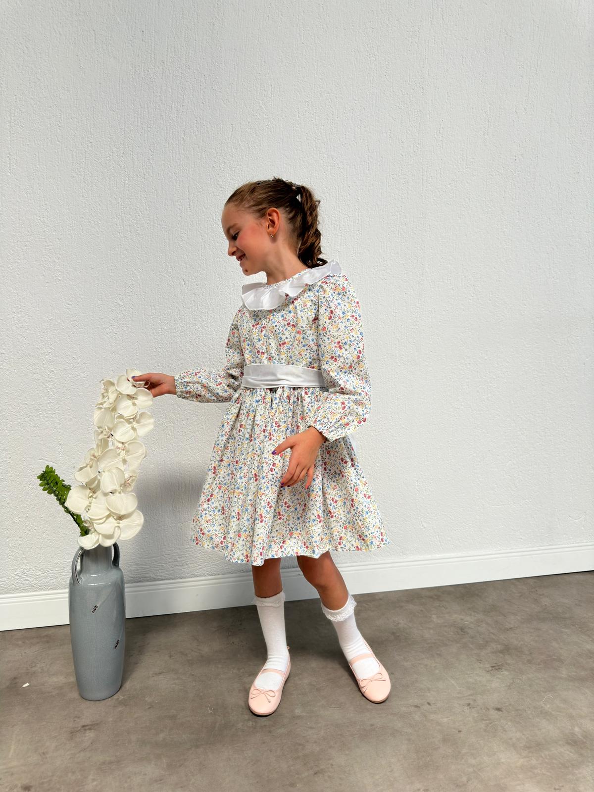 Atelier Des Reves Ruffle Collar Belted Dress