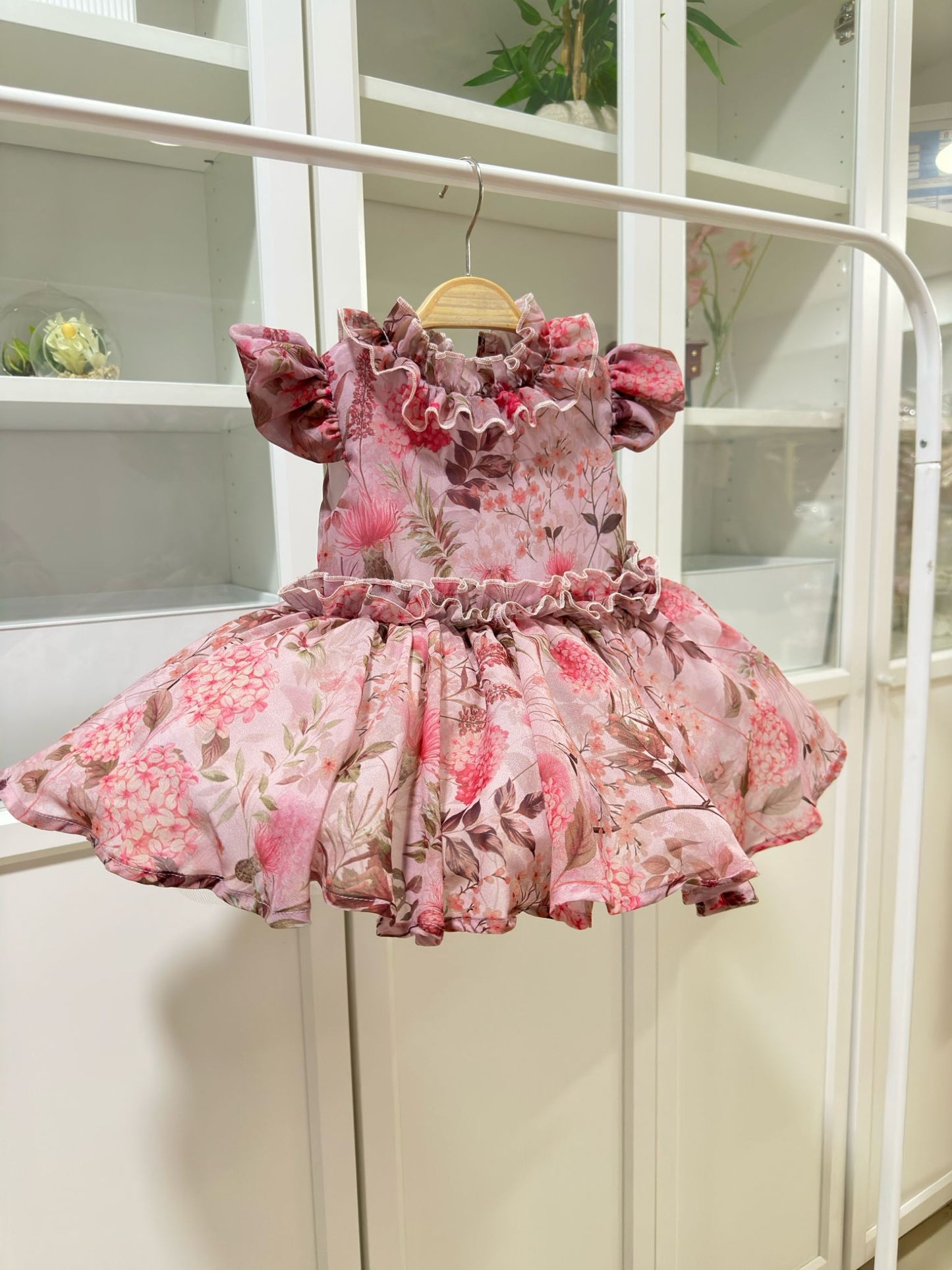 Atelier Des Reves Nude Chifon Hortensia Sleeveless Dress