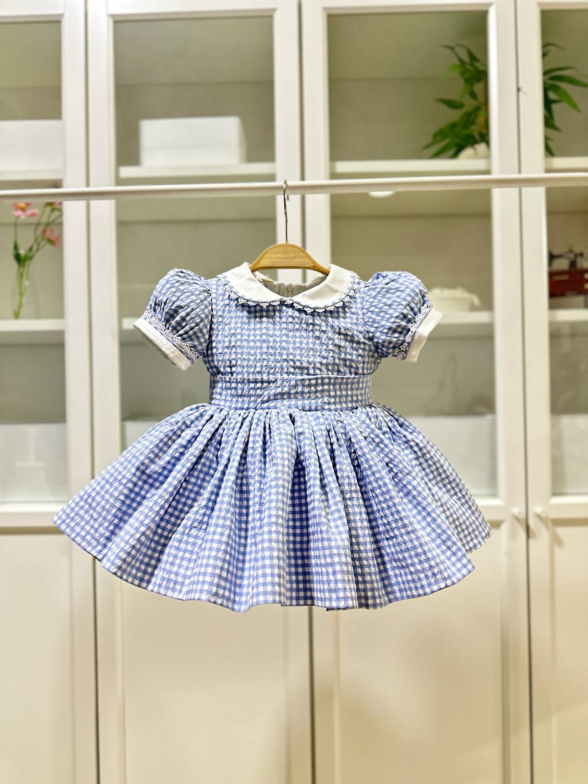 Atelier Des Reves Blue Gingham Dress