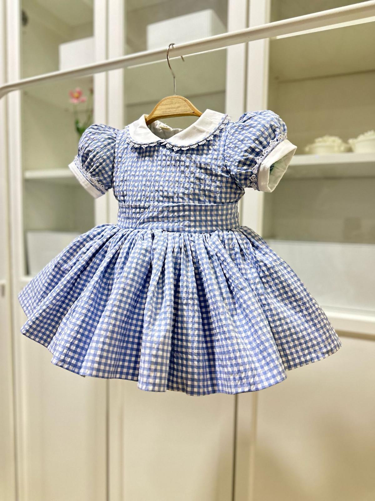 Atelier Des Reves Blue Gingham Dress