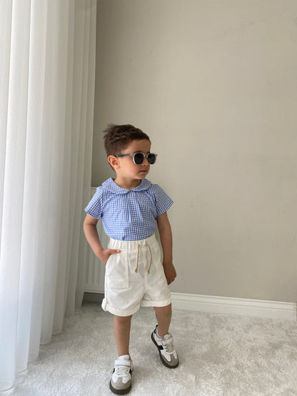 Atelier Des Reves Baby Collar Snap Detailed Jumpsuit