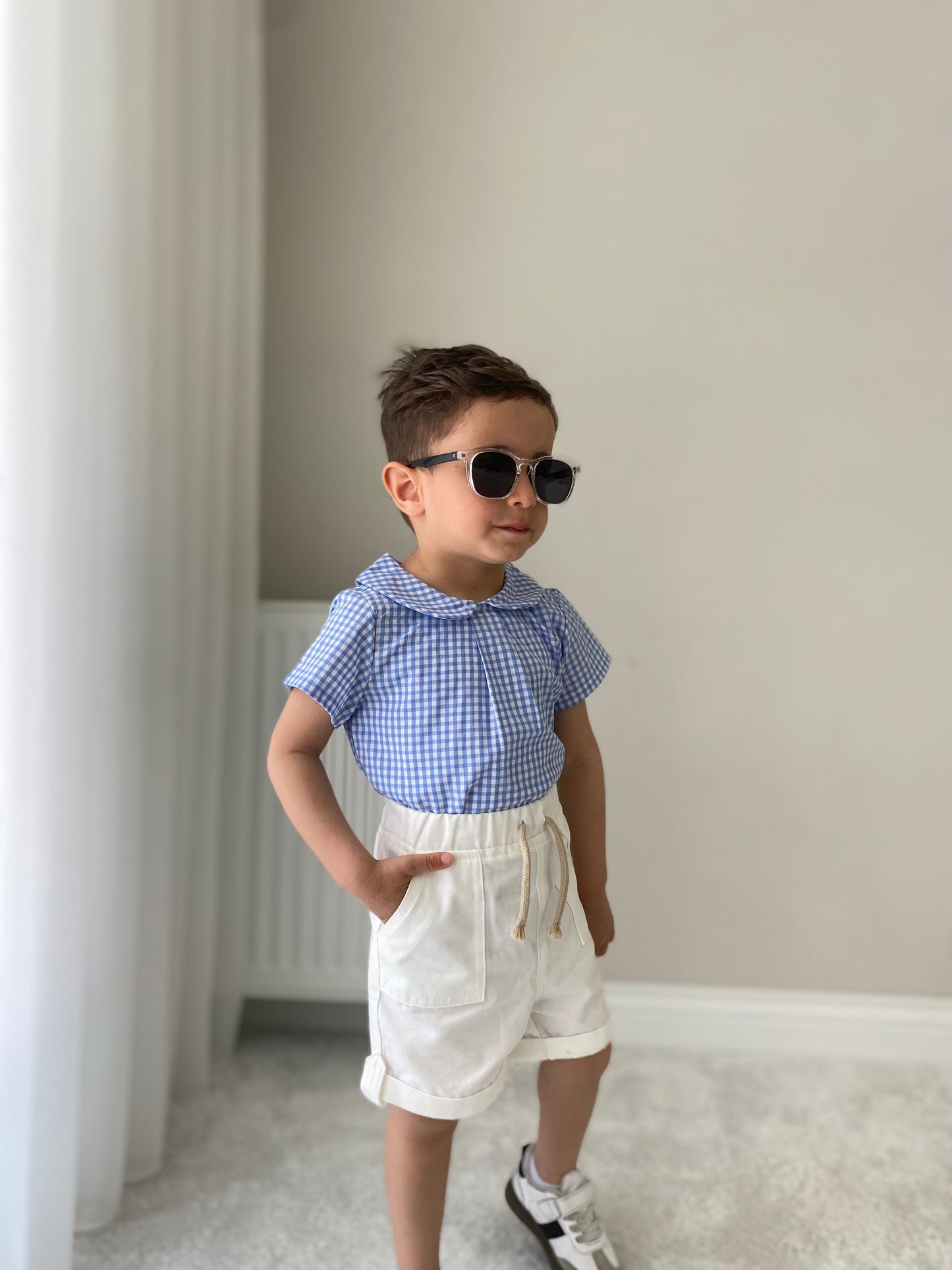 Atelier Des Reves Baby Collar Snap Detailed Jumpsuit
