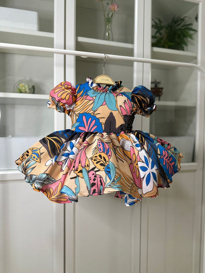 Atelier Des Reves Tropic vibes şifon kısa kollu