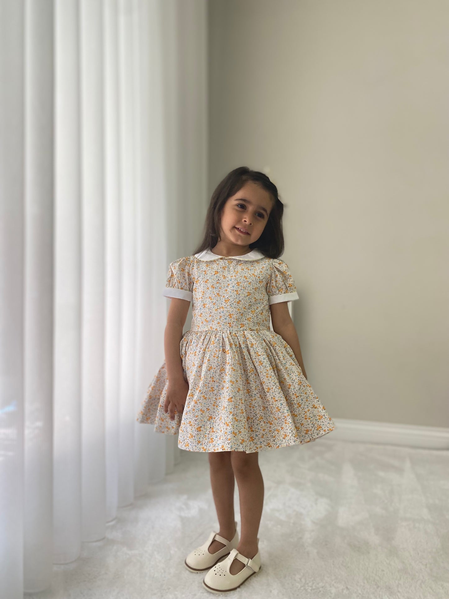 Atelier Des Reves Sarı Çiçekli Elbise