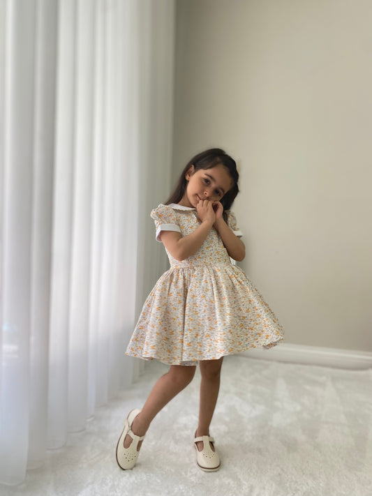 Atelier Des Reves Sarı Çiçekli Elbise