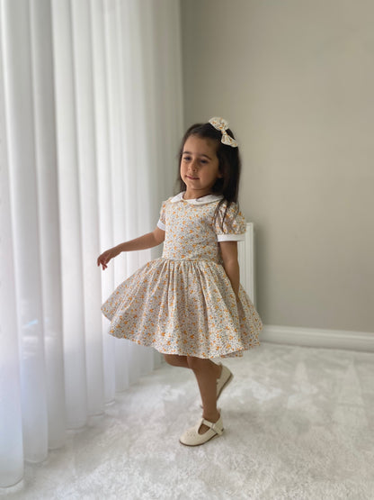 Atelier Des Reves Sarı Çiçekli Elbise