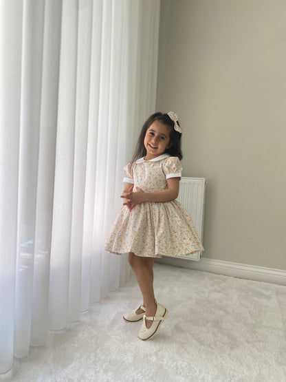 Atelier Des Reves Sarı Çiçekli Elbise