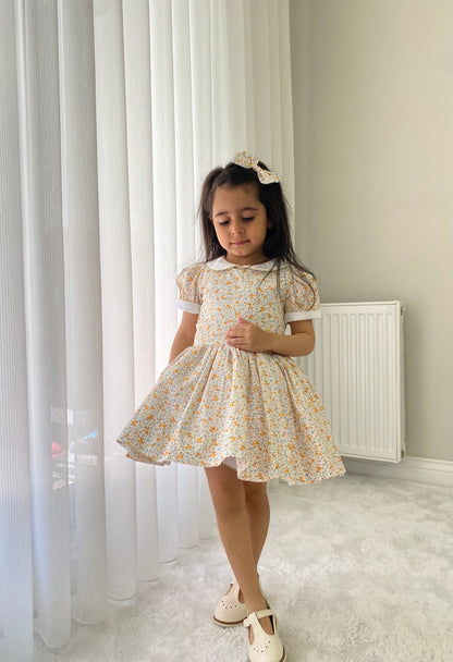 Atelier Des Reves Sarı Çiçekli Elbise