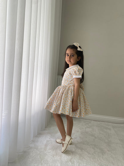 Atelier Des Reves Sarı Çiçekli Elbise