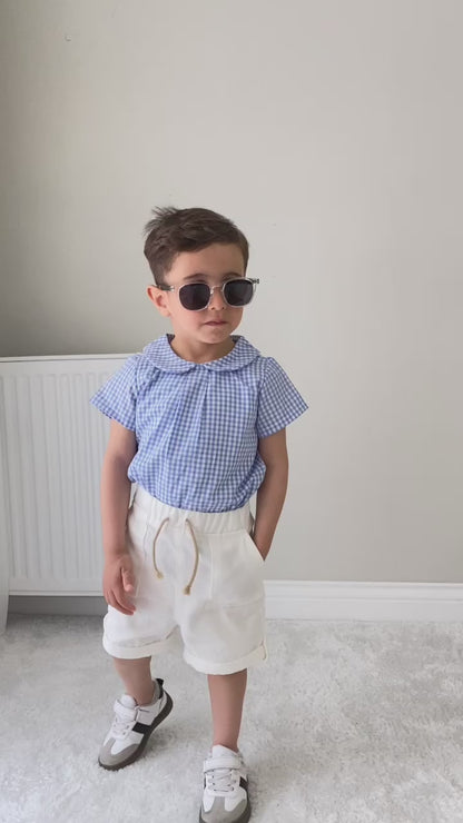 Atelier Des Reves Baby Collar Snap Detailed Jumpsuit